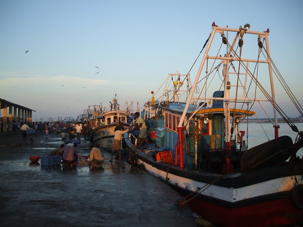 Neendakara Fishing Harbour and Lake